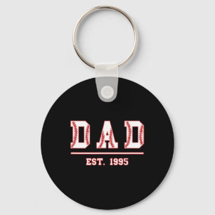 Vater Est. 1995 Softball Fathers Day Geburtstag Vi Schlüsselanhänger