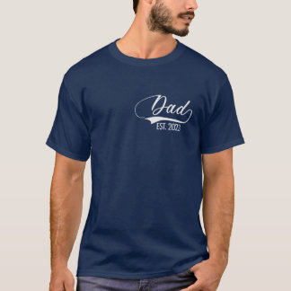 Vater Est 2023 Feierliche Schwangerschaft verkünde T-Shirt