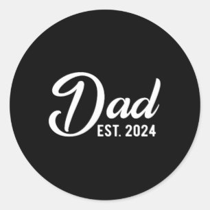 Vater Est 2024 Erster Vatertag 2024 zum Da Runder Aufkleber