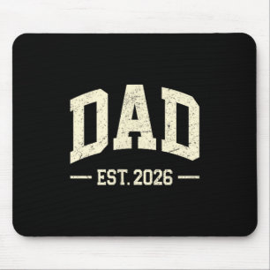 Vater Est. 2026 Logo Daddy 2026 Bald neuer Vater 2 Mousepad