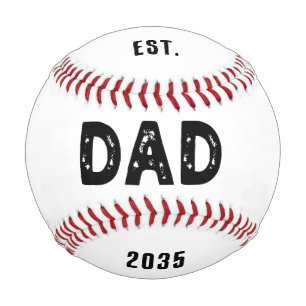 Vater Est. 20XX Vathers Tag Geschenk für neuen Vat Baseball