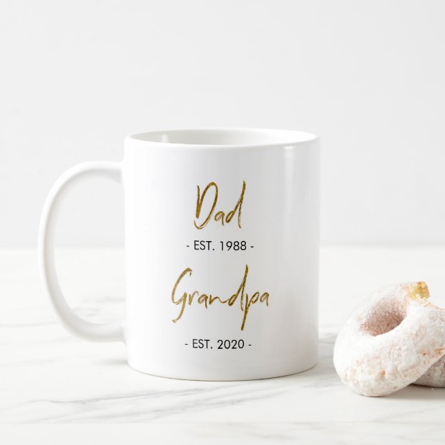 Vater Est. an Opa Est.Tasse Kaffeetasse (Mit Donut)