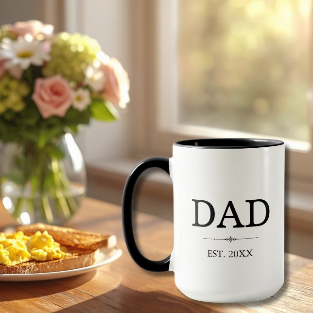 Vater Est. Datum mit dem Black Coffee der Kinderna Tasse (Von Creator hochgeladen)