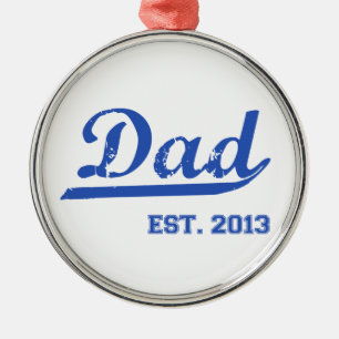 VATER EST. DER VATERTAGS-GESCHENK 2013 NEUES SILBERNES ORNAMENT