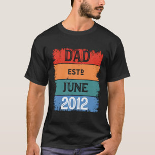 Vater Est Jun 2012 Proud Papa Opa Best Daddy Leg T-Shirt