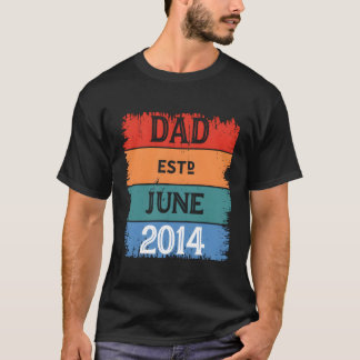 Vater Est Jun 2014 Proud Papa Opa Best Daddy Leg T-Shirt