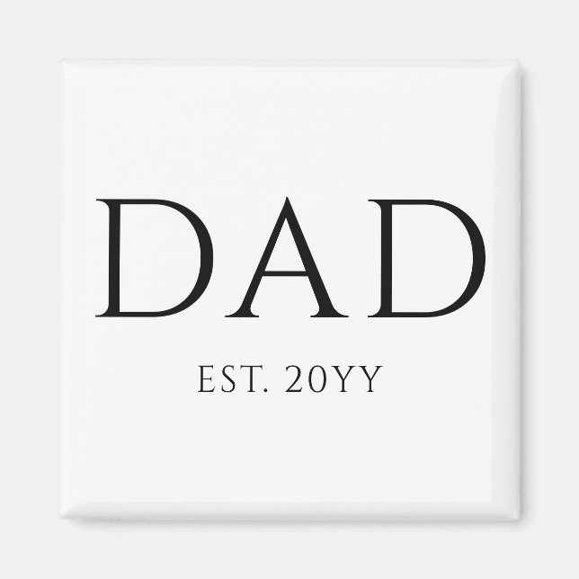Vater Est Modern New Daddy zum Vater geworben Magnet (Vorne)