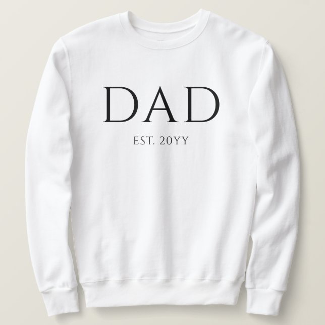 Vater Est Modern New Daddy zum Vater geworben Sweatshirt (Design vorne)