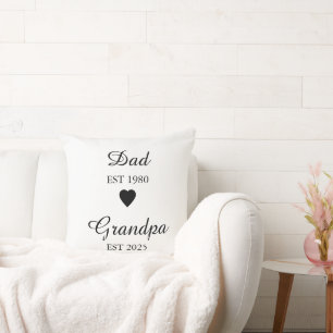Vater est. & Opa est. - Geschenk für ein benutzerd Kissen