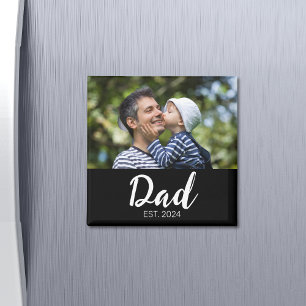 Vater Established Foto Vatertag Magnet