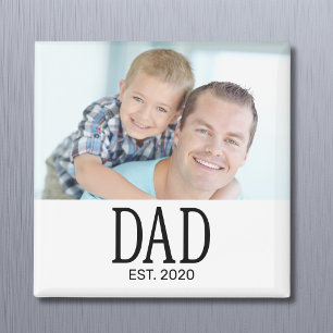 Vater Established Foto Vatertag Magnet