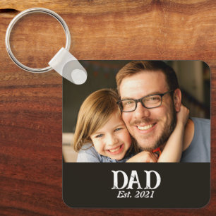 Vater Established Photo Vatertagsgeschenk Schlüsselanhänger