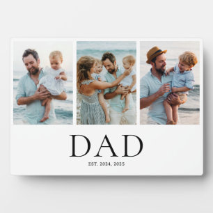 Vater Etabliert 3 Foto-Collage-Andenken-Geschenk Fotoplatte