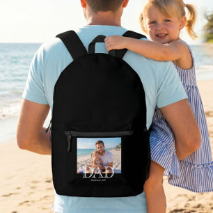 Vater etabliert Foto Minimales Vatertagsgeschenk Bedruckter Rucksack