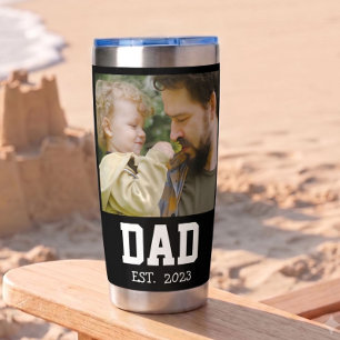 Vater Etabliert Foto Vatertag Geschenk Thermobecher