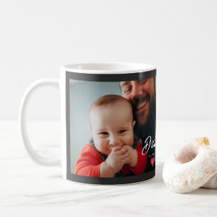 Vater Etabliert Spaß Schrift Foto Herz Geschenk  Kaffeetasse