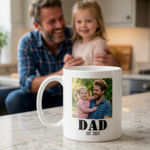 Vater etablierte einfache fette schwarze Schriftar Kaffeetasse