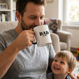 Vater etablierte einfache fette schwarze Schriftar Tasse