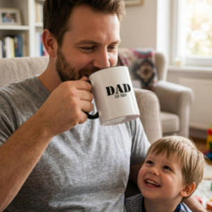 Vater etablierte einfache fette schwarze Schriftar Tasse