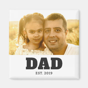 Vater etabliertes Fotogeschenk Magnet