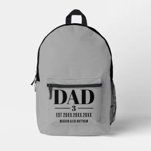 Vater Etabliertes Jahr Namen Fettgedruckte Schrift Bedruckter Rucksack