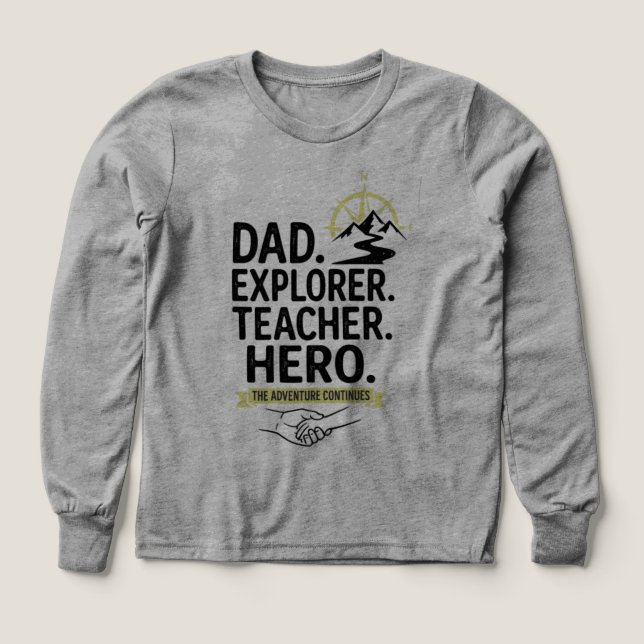 Vater Explorer Lehrer Held T-Shirt | Abenteuer Vat (Design Vorderseite)
