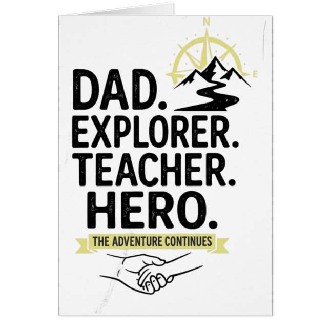 Vater Explorer Lehrer Held T-Shirt | Abenteuer Vat (Vorne)
