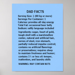 VATER FACTS - ein humorvoller Vatertag Poster