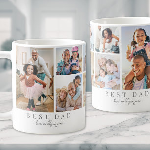 Vater Familienfoto-Collage Papa Kaffeetasse