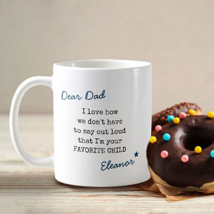 Vater Favorite Child Typografie Kaffeetasse
