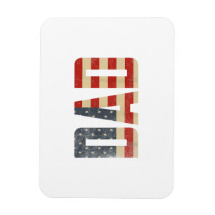 Vater Fett Patriotic American Flag Vater-Tag Dad Magnet