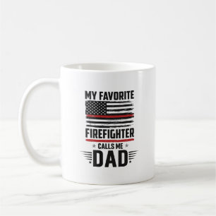 Vater Feuerwehrmann Flagge Vintage Gravur Design_1 Kaffeetasse