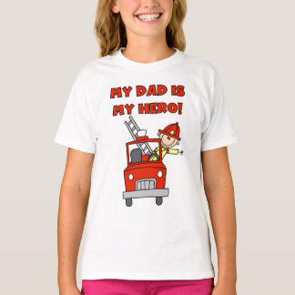 Vater-Feuerwehrmann-Held T-Shirt