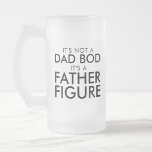 Vater Figur mit Papa-Bauchspeck Mattglas Bierglas