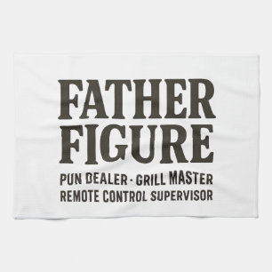 Vater Figur Pun-Händler Lustiges Vater-Shirt Geschirrtuch