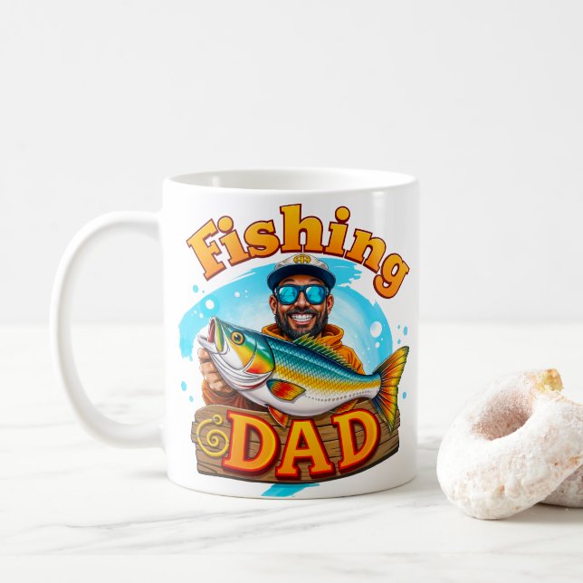 Vater Fisch Graffiti Kaffeetasse (Mit Donut)