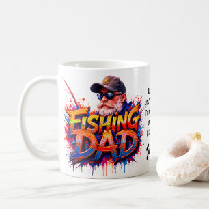 Vater Fisherman Graffiti Zitat Kaffeetasse