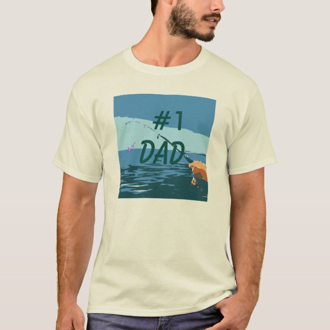 Vater Fisherman Mens Natural T - Shirt (Vorderseite)