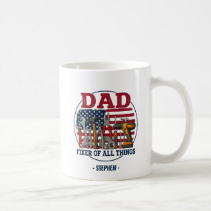 Vater, Fixer aller Dinge - Patriotischer Schreiner Kaffeetasse