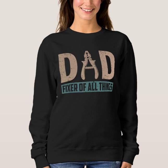 Vater Fixer Contractor Carpenter Woodworker Herren Sweatshirt (Vorderseite)
