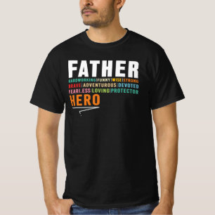 Vater Fleißig Lustig Weise Stark Held T-Shirt