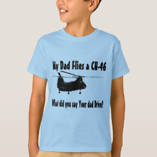 Vater Fliegt einen CH 46 Hubschrauber T-Shirt