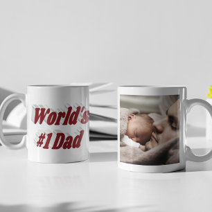 Vater Foto bordeauxfarbene Tasse