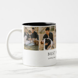 Vater-Foto-Collage Bester Vater Aller Zeiten Anden Zweifarbige Tasse
