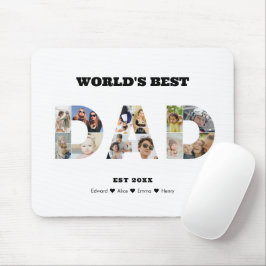 Vater Foto Collage Cutout Vatertag Geburtstag Mousepad
