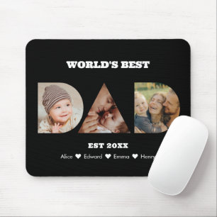 Vater Foto Collage Cutout Vatertag Geburtstag Mousepad