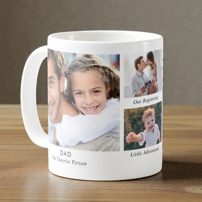 Vater-Foto-Collage Kaffeetasse (Dad Photo Collage Coffee Mug)
