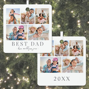 Vater-Foto-Collage  Ornament Aus Metall