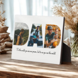 Vater Foto Collage Plaque für Vatertag Fotoplatte