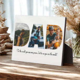 Vater Foto Collage Plaque für Vatertag Fotoplatte